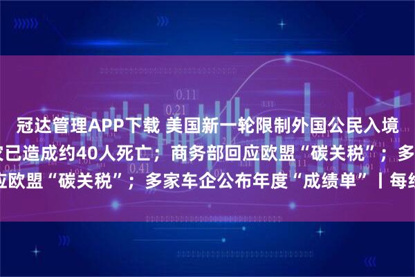 冠达管理APP下载 美国新一轮限制外国公民入境措施生效；瑞士酒吧火灾已造成约40人死亡；商务部回应欧盟“碳关税”；多家车企公布年度“成绩单”丨每经早参