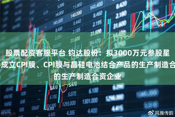 股票配资客服平台 钧达股份：拟3000万元参股星翼芯能 成立CPI膜、CPI膜与晶硅电池结合产品的生产制造合资企业